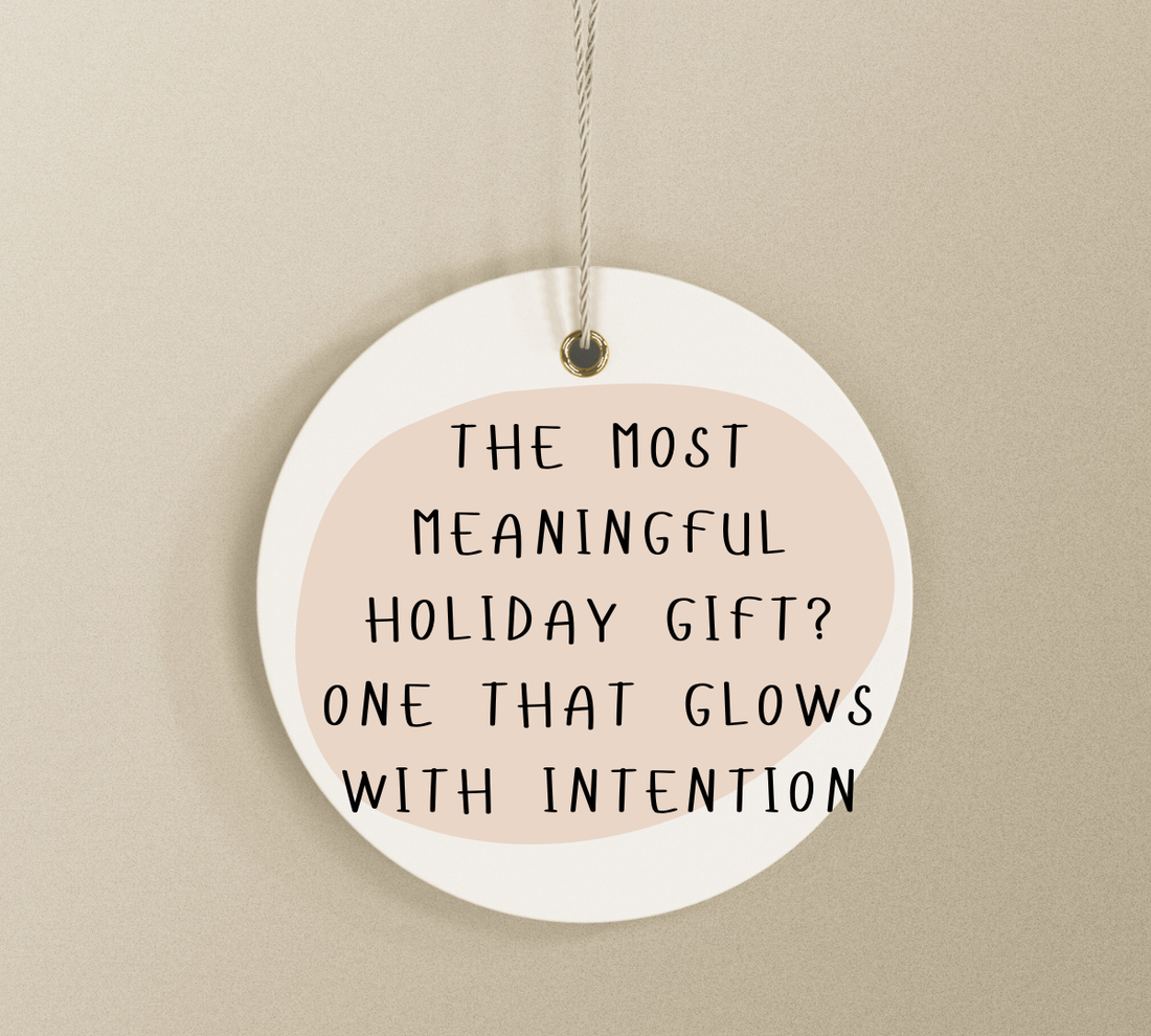 The Most Meaningful Holiday Gift – crystal candle gifting guide by Woo Woo Crystal Co featuring intentional, hand-poured coconut wax candles infused with crystals.