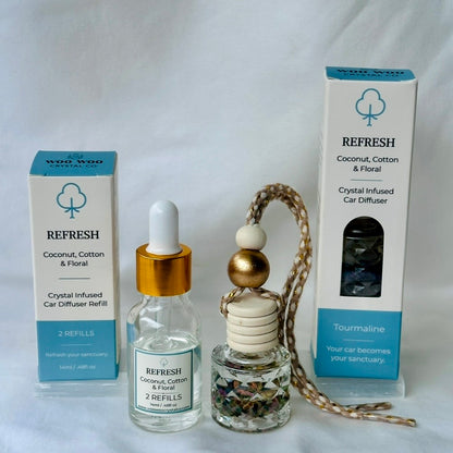 REFRESH: Coconut, Cotton & Floral Car Diffuser