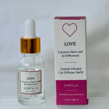 LOVE: Coconut, Palm Leaf & Driftwood Car Diffuser