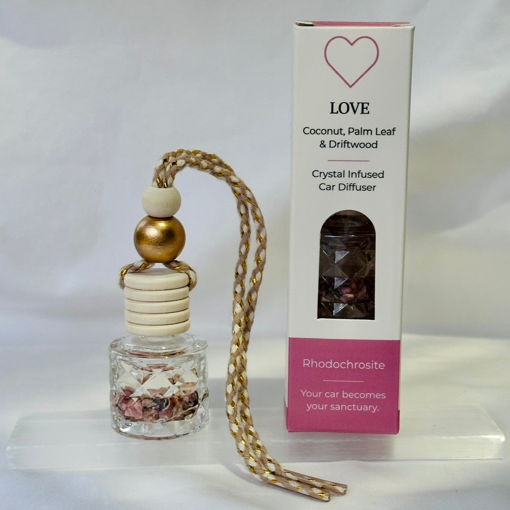 LOVE: Coconut, Palm Leaf & Driftwood Car Diffuser