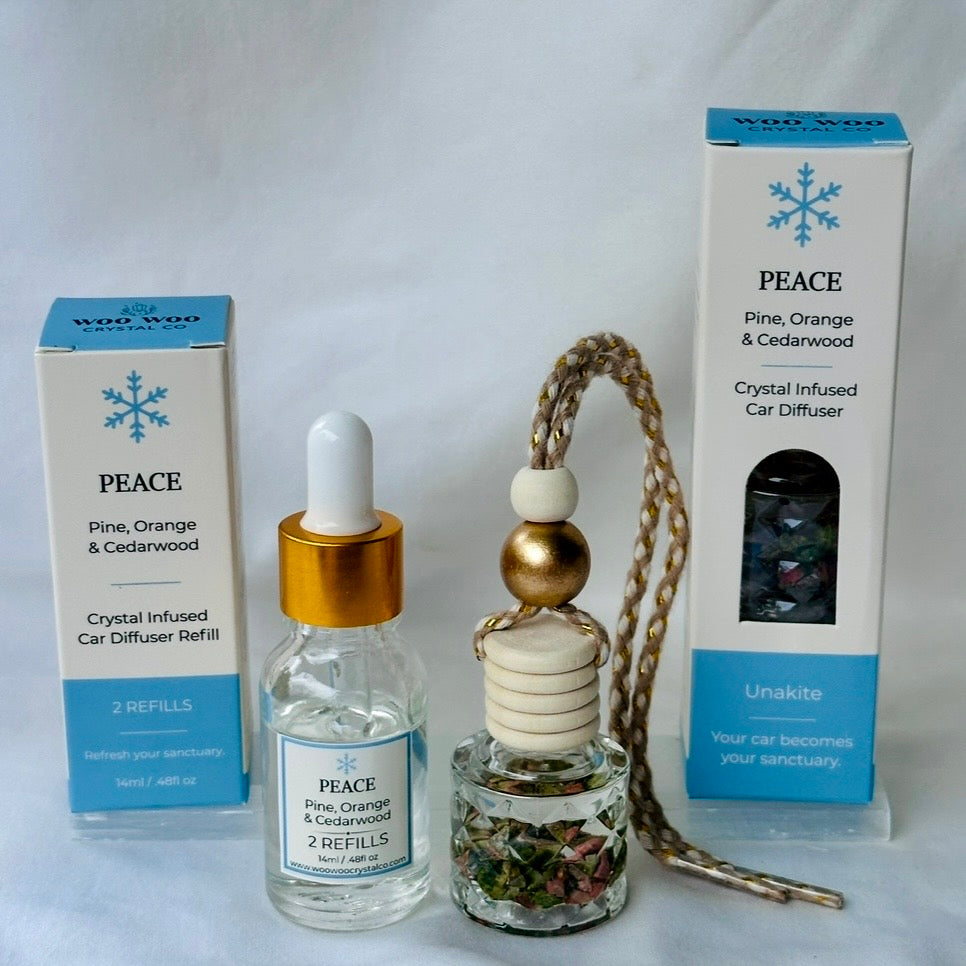 PEACE: Pine, Orange & Cedarwood Car Diffuser