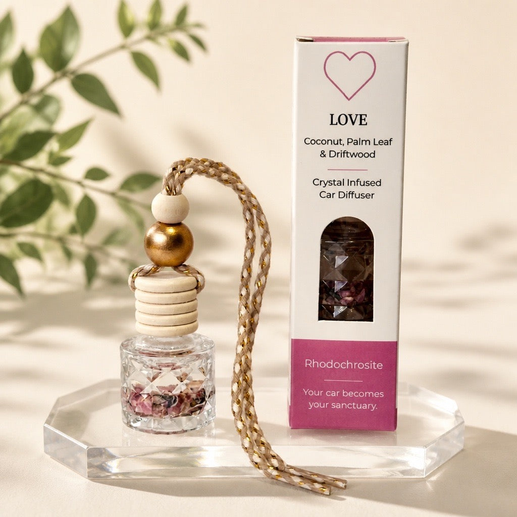 LOVE: Coconut, Palm Leaf & Driftwood Car Diffuser